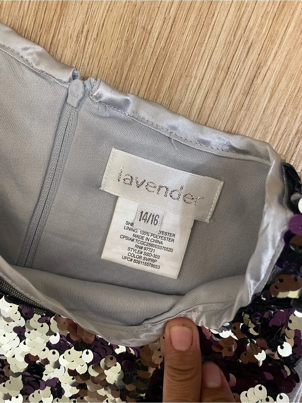 Purple & Silver Sequin Shift Dress for Girls